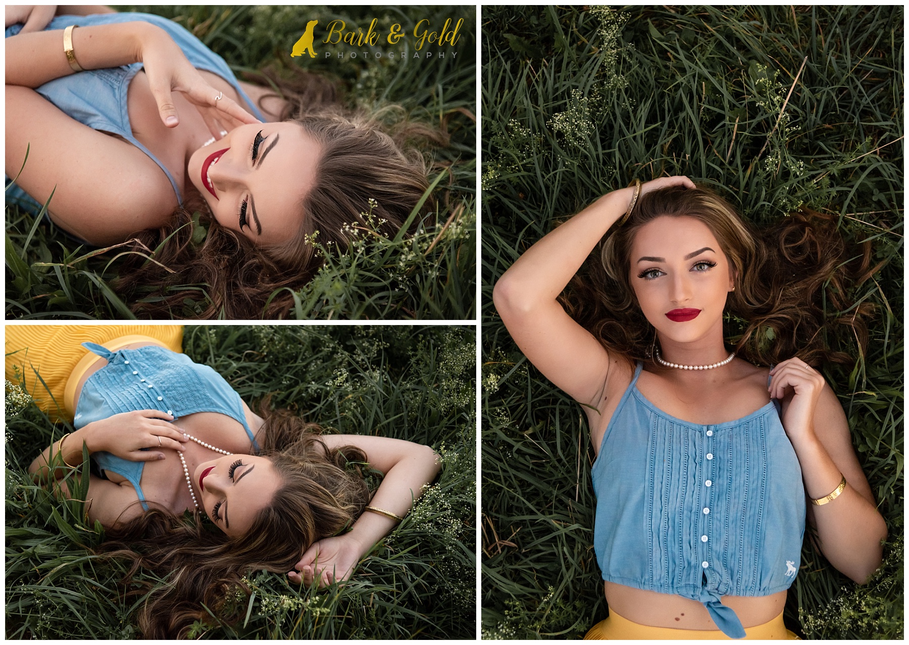 gorgeous girl laying in grass at the FA members-only shootout at the Hookstown Fairgrounds