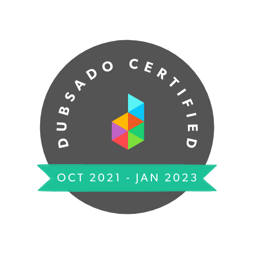 Certified Dubsado Specialist badge 2021