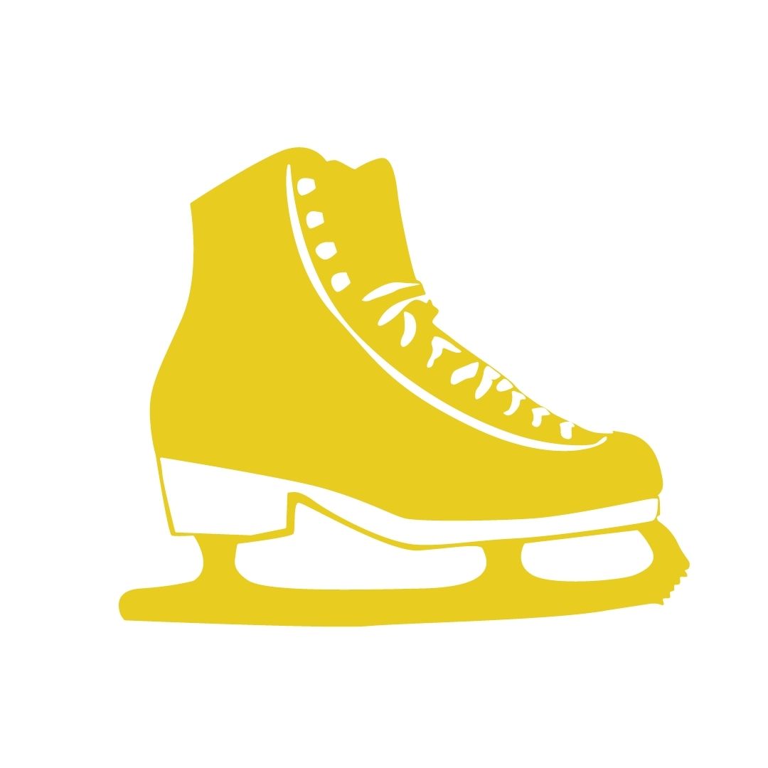 yellow ice skate icon