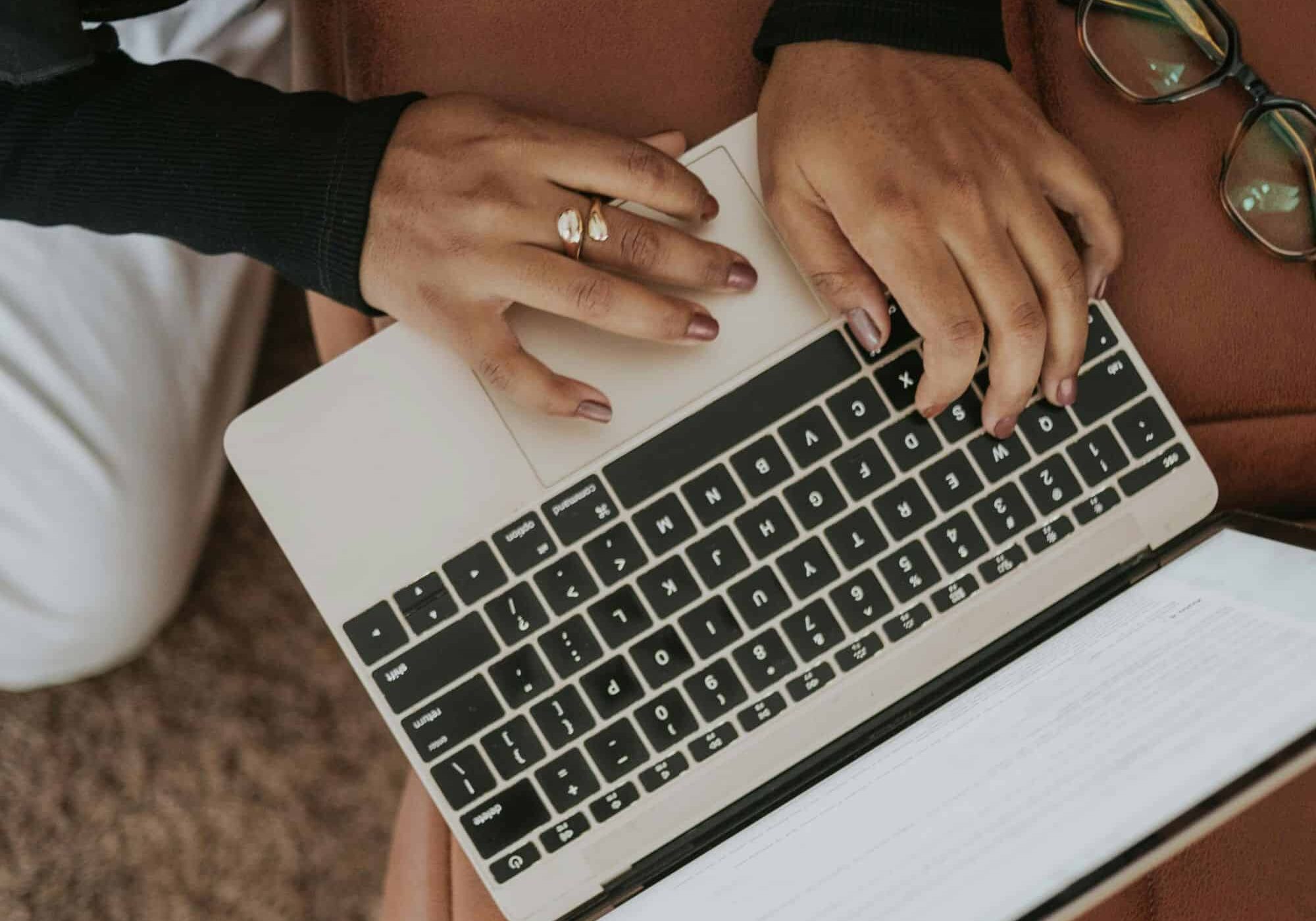 woman-completing-intake-form