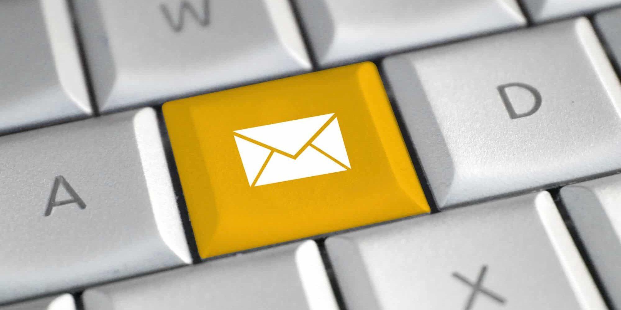 yellow-email-icon-button-keyboard